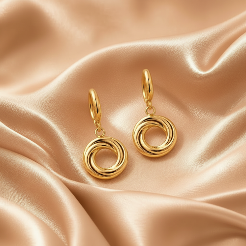 Aros nudo tela champagne