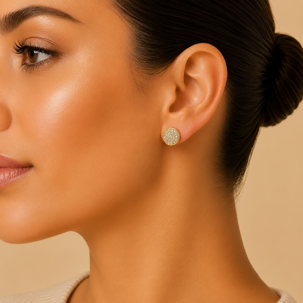 Modelo Aros Bianca maquillaje natural