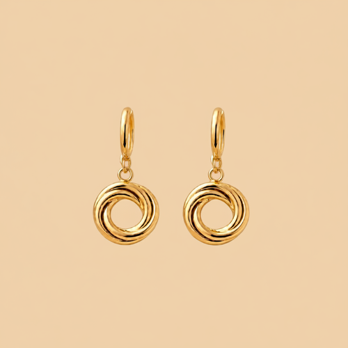 Aros nudo fondo liso champagne